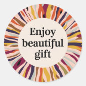 Classic Ronde Sticker Mooi Cadeauontwerp (Voorkant)