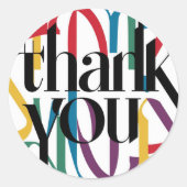 Classic Ronde Sticker Mooi Dank u ontwerp (Voorkant)