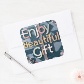 Classic Ronde Sticker Mooi Gratis Cadeauontwerp (Envelop)
