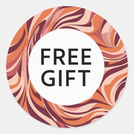 Classic Ronde Sticker Mooi Gratis Cadeauontwerp (Voorkant)