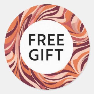 Classic Ronde Sticker Mooi Gratis Cadeauontwerp