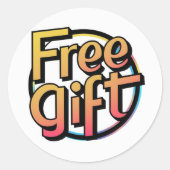 Classic Ronde Sticker Mooi Gratis Cadeauontwerp (Voorkant)