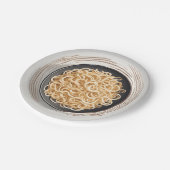 Classic ronde Stickers-noedel ontwerp Papieren Bordje (Gekanteld)