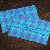 Classic Rood en Blauw Schots Tartan, op maat Kaart