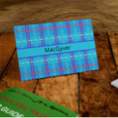 Classic Rood en Blauw Schots Tartan, op maat Kaart
