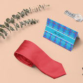 Classic Rood en Blauw Schots Tartan, op maat Kaart