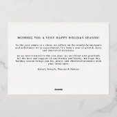 Classic Rood en Wit Preppy Scallop Foto Lijst Folie Feestdagenkaart (Achterkant)