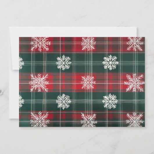  Classic Rood & Groen Kerstfoto Feestdagenkaart (Achterkant)