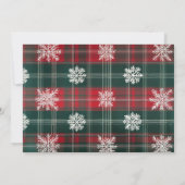 Classic Rood & Groen Kerstplaid Feestdagenkaart (Achterkant)