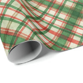 Classic Rood Groen Waterverf Plakken Kunstpatroon Cadeaupapier (Rol Hoek)