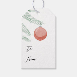 Classic Rood Ornament Gift Label Cadeaulabel