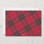 Classic  Rood Plaid Foto Lijst Vakantie Kaart (Achterkant)
