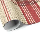Classic Rood & Zwart Tartan Plaid - Rustiek Geweve Cadeaupapier (Rol Hoek)
