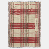 Classic Rood & Zwart Tartan Plaid - Rustiek Geweve Deken (Voorkant Verticaal)
