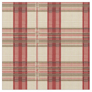 Classic Rood & Zwart Tartan Plaid - Rustiek Geweve Stof