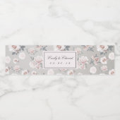 Classic  Roos bruiloft Waterfles Etiket (Enkel label)