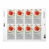 Classic roos bruiloft wijnfles label (Full Sheet)