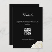 Classic Roos Detail Bruiloft Kaart (Voorkant / Achterkant)