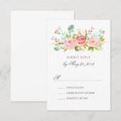 Classic Roos Garden Wedding RSVP-kaart RSVP Kaartje (Voorkant / Achterkant)
