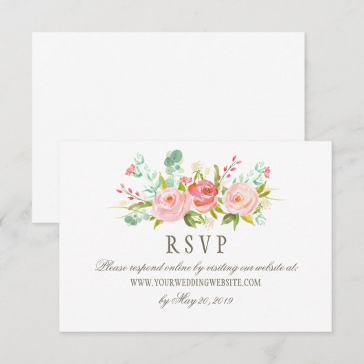 Classic Roos Garden Wedding RSVP Online Website (Voorkant / Achterkant)