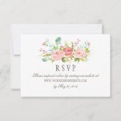 Classic Roos Garden Wedding RSVP Online Website Kaartje (Voorkant)