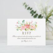 Classic Roos Garden Wedding RSVP Online Website Kaartje (Staand voorkant)