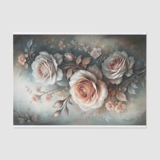 Classic Roos Glow Decoupapge Tissuepapier (Voorkant)