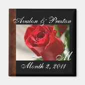 Classic Roos Monogram Sla de datummagneet Magneet (Voorkant)