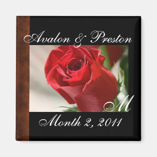 Classic Roos Monogram Sla de datummagneet Magneet