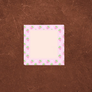 Classic Roos roze aardbeien Post-it® Notes