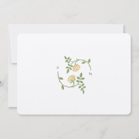 Classic Roos Vine 'Save the Date' Kaart (Achterkant)