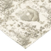 Classic  Rooster Beige Bloemen Toile Tafelkleed (Gekanteld)