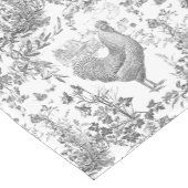 Classic Rooster Grijs Bloemen Toile Korte Tafelloper (Hoek)