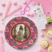 Classic Rose Floral Her Birthday Papieren Bordje (Feest)