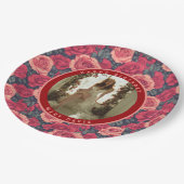 Classic Rose Floral Her Birthday Papieren Bordje (Gekanteld)