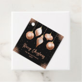 Classic Rose Gold Ornament Christmas Bedankjes Labels (In situ)