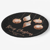 Classic Rose Gold Ornament Christmas Papieren Bordje (Gekanteld)