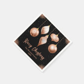 Classic Rose Gold Ornament Christmas Servet (Hoek)