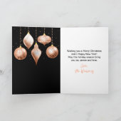Classic Rose Gold Ornaments Merry Christmas Feestdagen Kaart (Binnen)