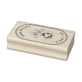 Classic Rose Wooden Ex Libris Art Stamp Rubberstempel (Stempel)