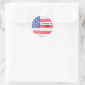 Classic Round American Flag Kies voor Sticker (Tas)