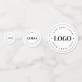 Classic Round Logo Custom Business Company Party Confetti (Achterkanten)