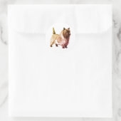 Classic Round Sticker Cairn Terrier (Tas)
