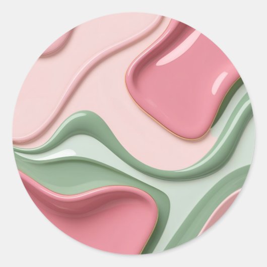 Classic round sticker in stylish graphic (Voorkant)