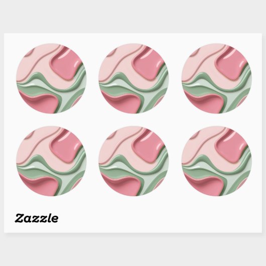 Classic round sticker in stylish graphic (Vel)