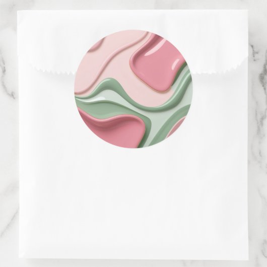 Classic round sticker in stylish graphic (Tas)