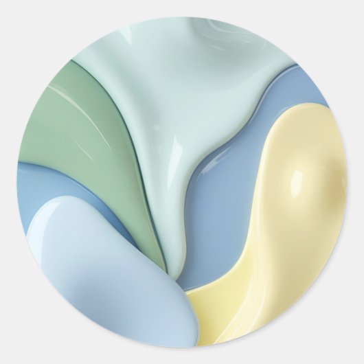 Classic round sticker in stylish graphic (Voorkant)