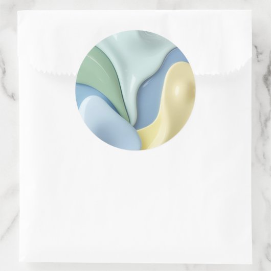 Classic round sticker in stylish graphic (Tas)