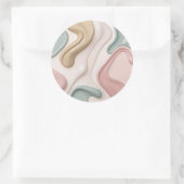 Classic round sticker in stylish graphic (Tas)