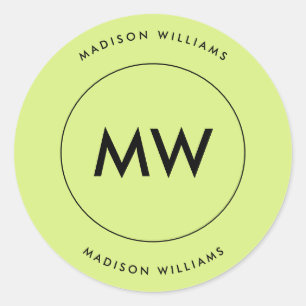 Classic Round Sticker van het centrale monogram va